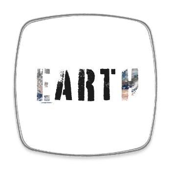 ART DE LA TERRE - Magnet carré - blanc - Devant