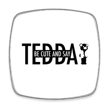 TEDDAY 2 - Viereckiger Kühlschrankmagnet - Weiß - Vorne