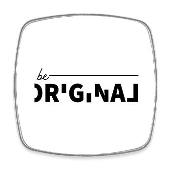 Seien Sie originell im modernen Stil - Viereckiger Kühlschrankmagnet - Weiß - Vorne