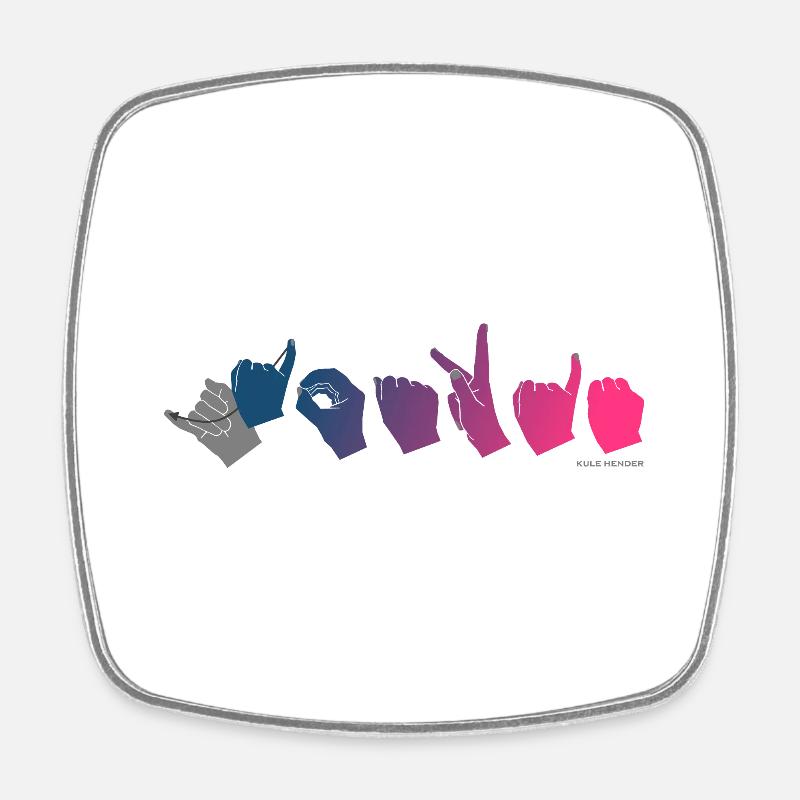 Scrooge (gradient from blue to pink) - Square fridge magnet - white