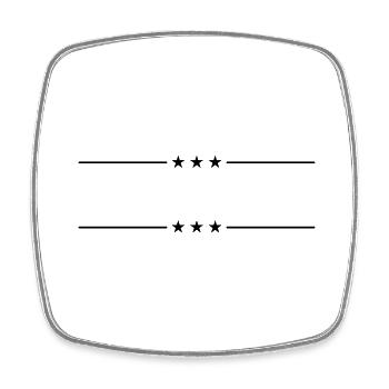 Coup d’étoile gratuit - Magnet carré - blanc - Devant