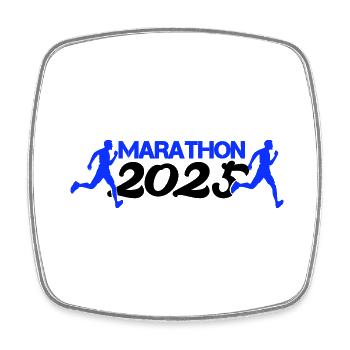 Marathon 2025 - Square fridge magnet - white - Front
