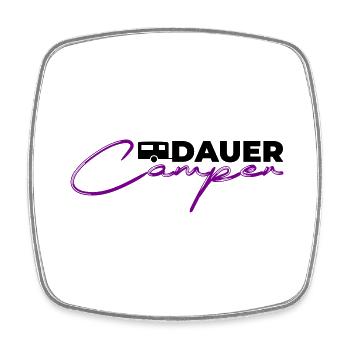 Dauercamper - Viereckiger Kühlschrankmagnet - Weiß - Vorne