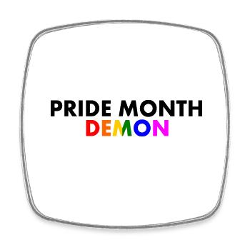pride month demon - Magnet carré - blanc - Devant
