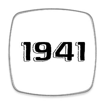Vintage 1941 Born Birthday Retro 1941 - Square fridge magnet - white - Front