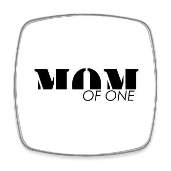 MAMAN - MOM of one child - Magnet carré - blanc - Devant