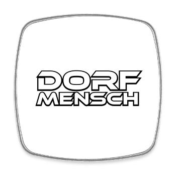 Dorf Mensch Dorf Spruch Geschenk - Viereckiger Kühlschrankmagnet - Weiß - Vorne