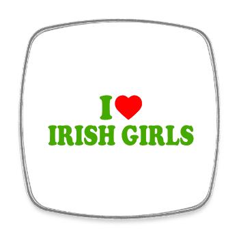 I love irish girls - Magnet carré - blanc - Devant