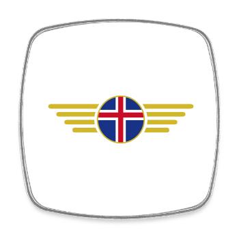 J’aime l’Islande T-shirt design de style élégance - Magnet carré - blanc - Devant