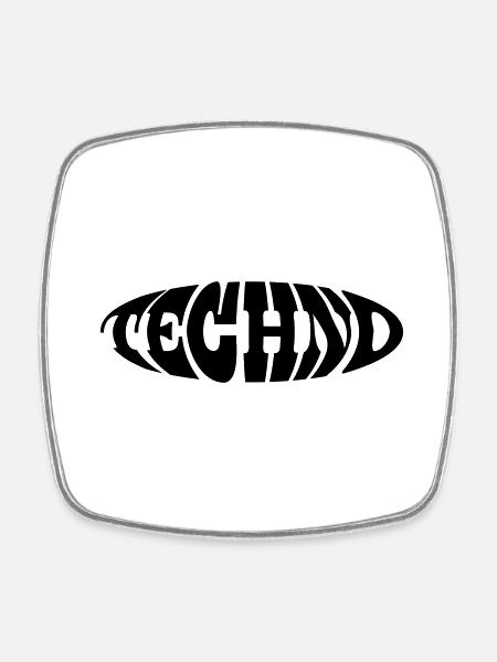 Techno Spruch Geschenk - Viereckiger Kühlschrankmagnet - Weiß