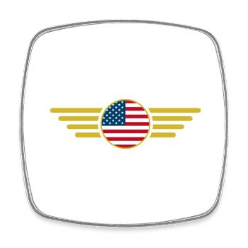 J’aime les États-Unis, T-shirt design de style élégance - Magnet carré - blanc - Devant