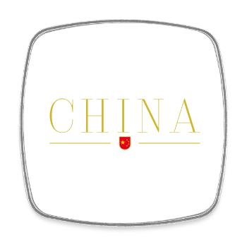 I Love China, Elegance Style Design T-Shirt - Square fridge magnet - white - Front