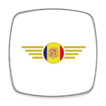 Ich liebe Andorra, Eleganz Stil Design T-Shirt - Viereckiger Kühlschrankmagnet - Weiß - Vorne