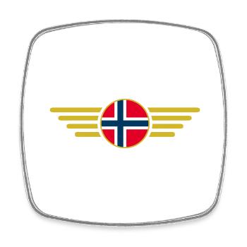 J’aime la Norvège, T-shirt design de style élégance - Magnet carré - blanc - Devant