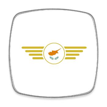 Ich liebe Zypern, Eleganz Stil Design T-Shirt - Viereckiger Kühlschrankmagnet - Weiß - Vorne