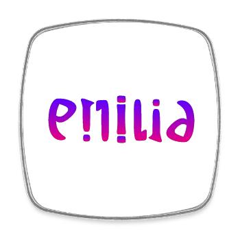 Emilia - Square fridge magnet - white - Front