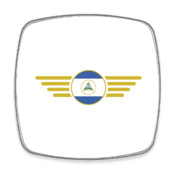 Ich liebe Nicaragua, Eleganz Stil Design T-Shirt - Viereckiger Kühlschrankmagnet - Weiß - Vorne