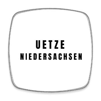 Uetze⁠ Niedersachsen - Viereckiger Kühlschrankmagnet - Weiß - Vorne