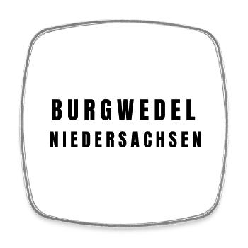 Burgwedel⁠ Niedersachsen - Viereckiger Kühlschrankmagnet - Weiß - Vorne