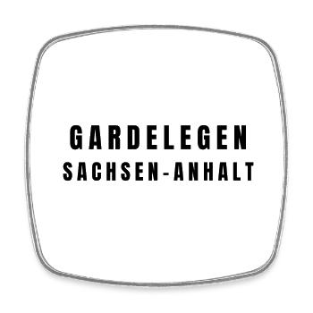 Gardelegen, Saxe-Anhalt - Magnet carré - blanc - Devant