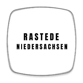 Rastede⁠ Niedersachsen - Viereckiger Kühlschrankmagnet - Weiß - Vorne