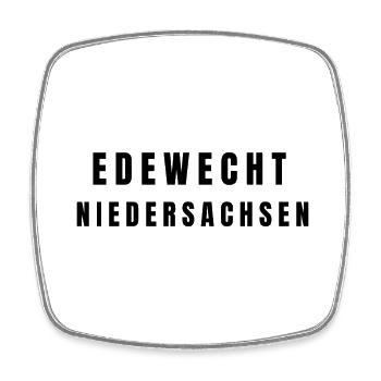 Edewecht⁠ Niedersachsen - Viereckiger Kühlschrankmagnet - Weiß - Vorne