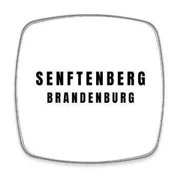 Senftenberg, Brandenburg - Square fridge magnet - white - Front