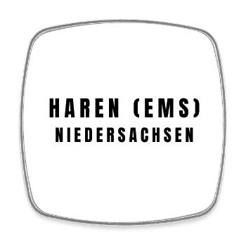 Haren (Ems), Lower Saxony - Square fridge magnet - white - Front