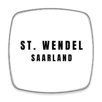 St. Wendel, Saarland - Square fridge magnet - white - Front