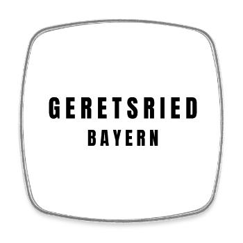 Geretsried Bayern - Viereckiger Kühlschrankmagnet - Weiß - Vorne