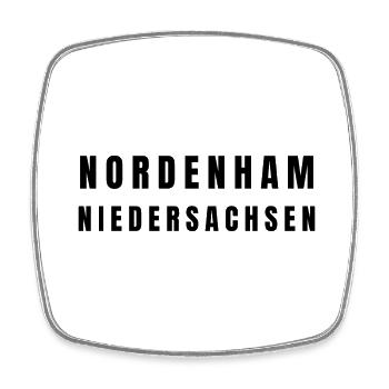 Nordenham Niedersachsen - Viereckiger Kühlschrankmagnet - Weiß - Vorne