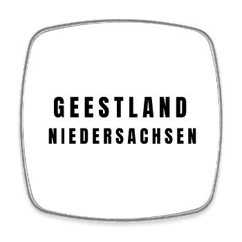 Geestland⁠ Niedersachsen - Viereckiger Kühlschrankmagnet - Weiß - Vorne