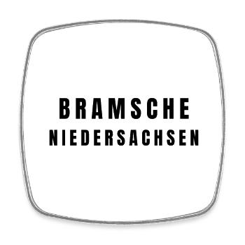 Bramsche Niedersachsen - Viereckiger Kühlschrankmagnet - Weiß - Vorne