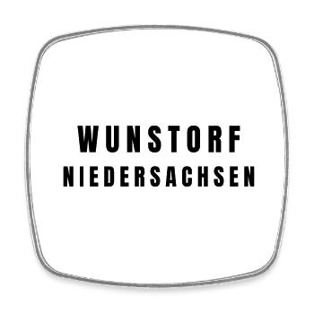 Wunstorf Niedersachsen - Viereckiger Kühlschrankmagnet - Weiß - Vorne