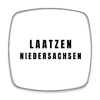 Laatzen Niedersachsen - Viereckiger Kühlschrankmagnet - Weiß - Vorne