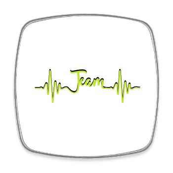 Team 2 - Square fridge magnet - white - Front