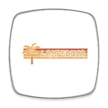 Lampedusa comme jour férié - Magnet carré - blanc - Devant