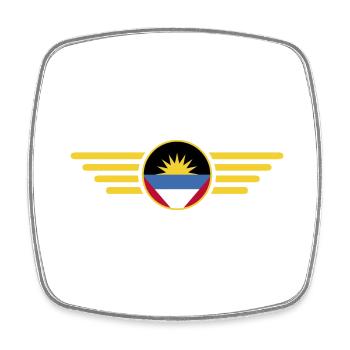 I Love Antigua & Barbuda, Elegance Style Design T - Square fridge magnet - white - Front