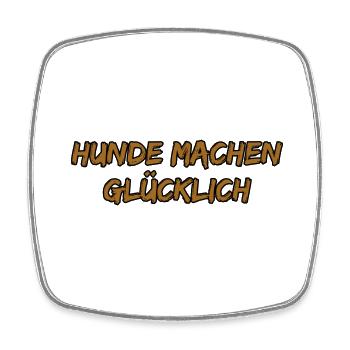 Hunde machen glücklich - Viereckiger Kühlschrankmagnet - Weiß - Vorne