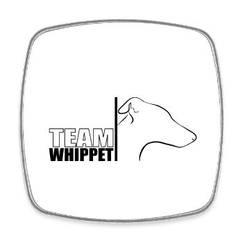 TEAM Whippet Hunde Hund Windhunde Wilsigns - Viereckiger Kühlschrankmagnet - Weiß - Vorne