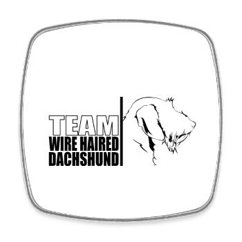 TEAM Wire Haired Dachshund Dog Dog Wilsigns - Square fridge magnet - white - Front