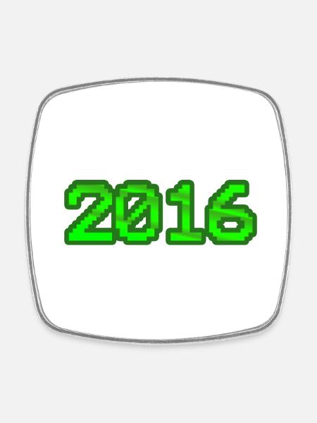 Computer 2016 - Viereckiger Kühlschrankmagnet - Weiß