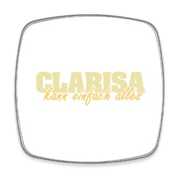 Mme Clarisa - Magnet carré - blanc - Devant