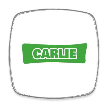 Naissance Carlie - Magnet carré - blanc - Devant