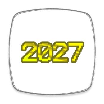 2027 - Magnet carré - blanc - Devant