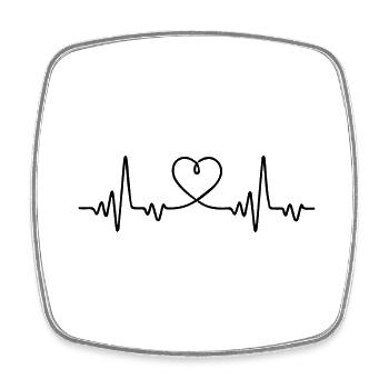 Krankenschwester - Krankenschwester - Herzschlag - Viereckiger Kühlschrankmagnet - Weiß - Vorne