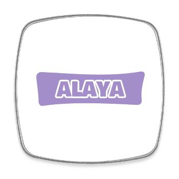 Prénom Alaya - Magnet carré - blanc - Devant