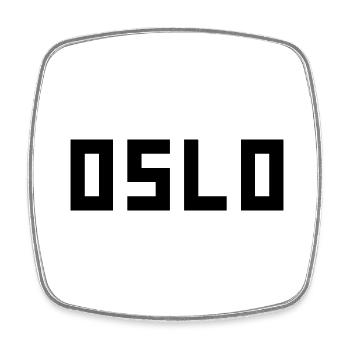 Oslo - Magnet carré - blanc - Devant