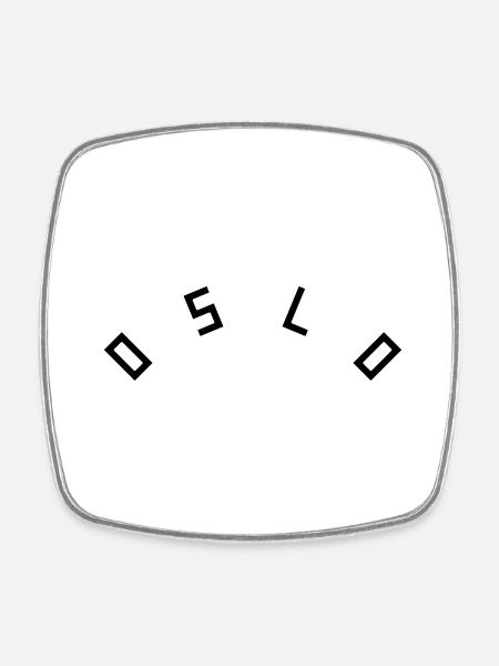 Oslo - Viereckiger Kühlschrankmagnet - Weiß