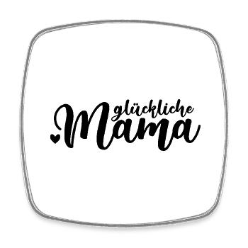 Glückliche Mama - Schwangerschaft Geburtstag - Viereckiger Kühlschrankmagnet - Weiß - Vorne